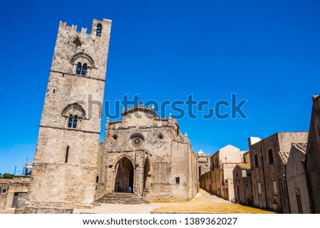 Cathedral of Erice, Santa Maria Assunta. Sicily, Italy.