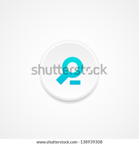 Web button. Zoom out.  Vector illustration.