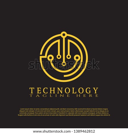 Technology logo. future tech icon. illustration element-vector