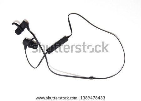 in-ear headphones for sports on a white background