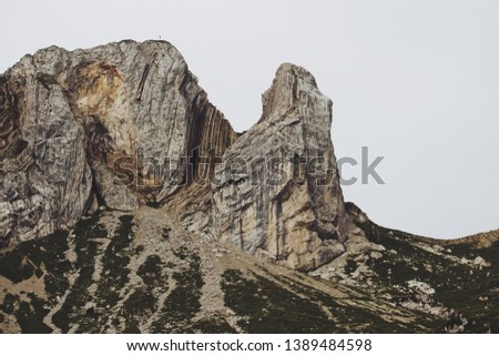 Stony rock mountain in Switzerland
