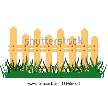 small wooden fence vector illustration