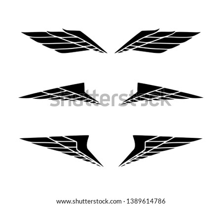 wings vector set. EPS format