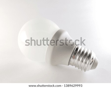 isolated led light bulb on white background