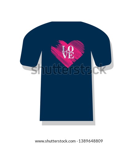 Love  -  T-shirt print, graphic for t-shirt. Slogan for t-shirt, poster, banner, postcard, flyer. Elements for design.Tee Design For Printing