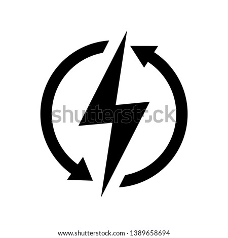 Renewable energy vector icon. Eco illustration sign. Recycle symbol or logo. Royalty-Free Stock Photo #1389658694