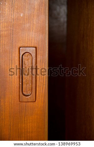 Wood sliding door