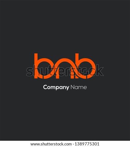 B N B letters joint logo vector template