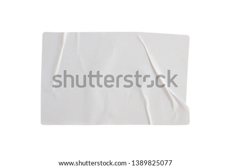 Sticker label isolated on white background with clipping path Royalty-Free Stock Photo #1389825077