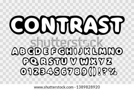 Abstract vector set of letters in doodle style