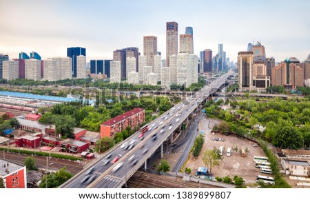 Beijing skyline and business district, China