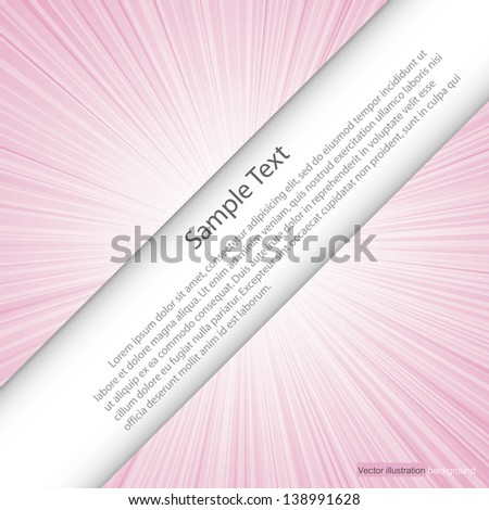 pink color burst with free space for sample text in middle. Vector.