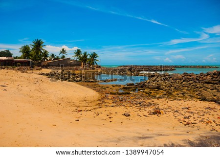 Olinda, Pernambuco, Brazil: Beautiful landscape overlooking the beach in Olinda. Swimming is dangerous here swim sharks.