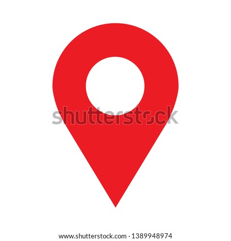 Location  icon vector. Pin sign Isolated on white background. Navigation map, gps, direction, place, compass, contact, search concept. Flat style for graphic design, logo, Web, UI, mobile upp, EPS10.  Royalty-Free Stock Photo #1389948974