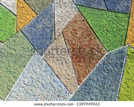 Multi-colored abstract geometric wall decor
