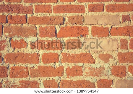 Old brick wall in Rostov in the Kremlin