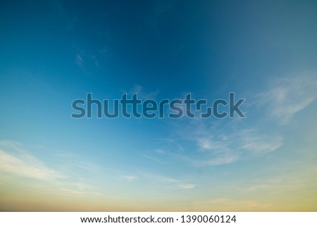 Background of a nice blue sky just before sunset