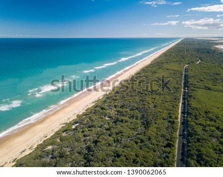 Panorama Drone Aerial Picture of Golden Beach in Victoria, Australia