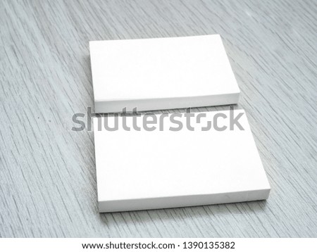 mock up business white card on wooden for image design