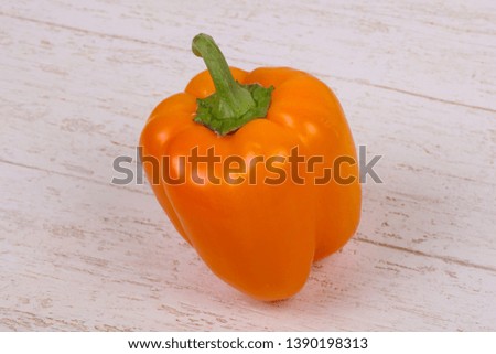 Fresh ripe Orange bell pepper 