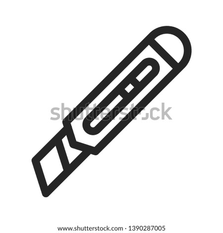 Cutter vector icon isolated on white background