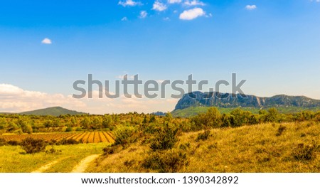 Pic Saint Loup and its countryside in Occitanie, France