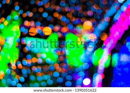 Colorful bokeh is have pink, green, white, red and blue.