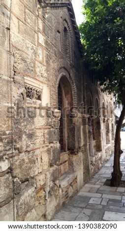 Picture of an old church wall. 