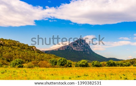 Pic Saint Loup in the Hérault in Occitanie, France
