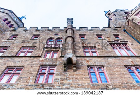 The facade of German castles.