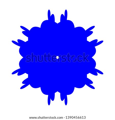 Blue Flowers / Pseudo-Snowflakes on white background. - Vector