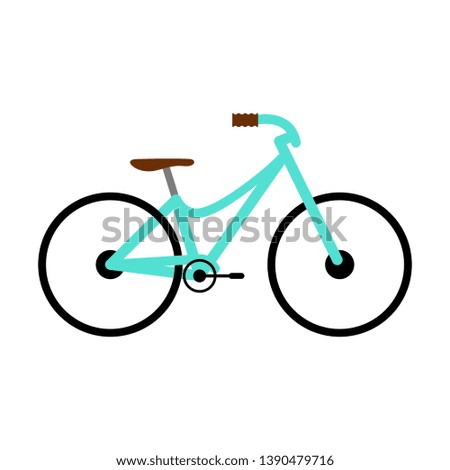Side view of a colored bicycle - Vector
