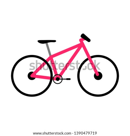 Side view of a colored bicycle - Vector
