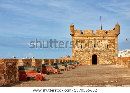 Medieval fortress of Castelo Real of Mogador. Essaouira, Morocco Royalty-Free Stock Photo #1390555652