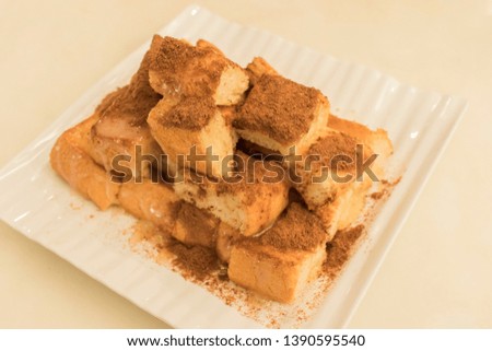 Bread with milk and milo
