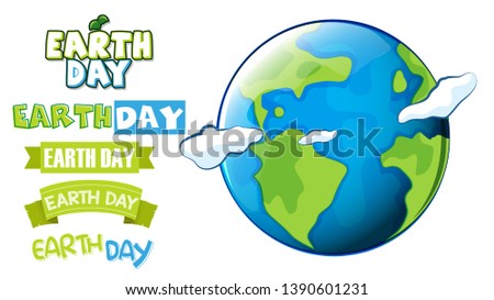 An earth day icon illustration