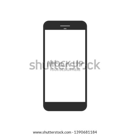 blank screen mockup smartphone illustration vector