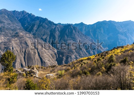 Tibetan village in Sichuan of  China
