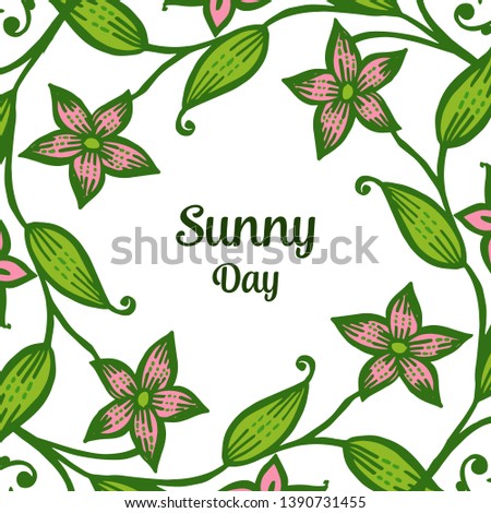 Vector illustration various wreath frame for ornate sunny day