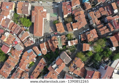 Balat Istanbul drone cityscape pictures