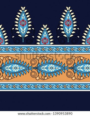 cute floral pattern on navy background