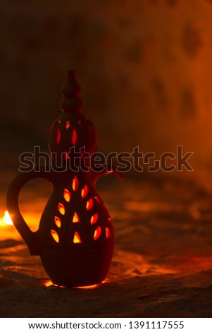 Ramadan and Eid theme shoot can be used as greeting card background