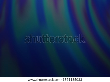 Dark BLUE vector background with lava shapes. Shining illustration, which consist of blurred lines, circles. Pattern for your business design.