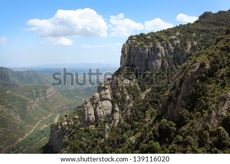Montserrat mountain near Barcelona in Spain