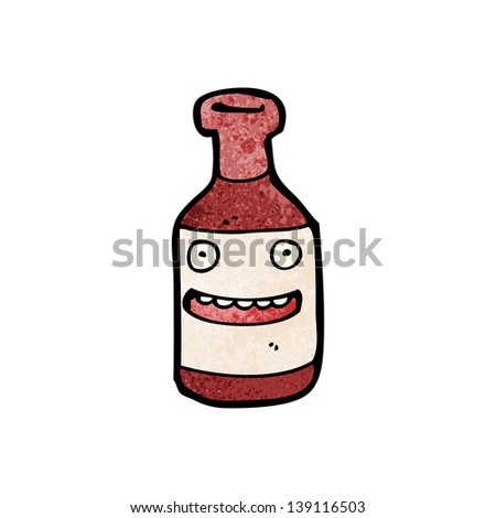 wine bottle cartoon