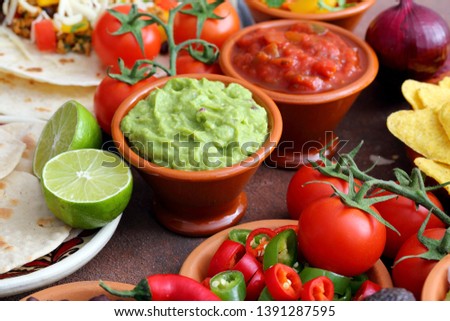 fast food  traditional Mexican food background