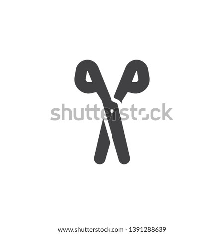 Trim scissors vector icon. filled flat sign for mobile concept and web design. Scissors glyph icon. Symbol, logo illustration. Pixel perfect vector graphics