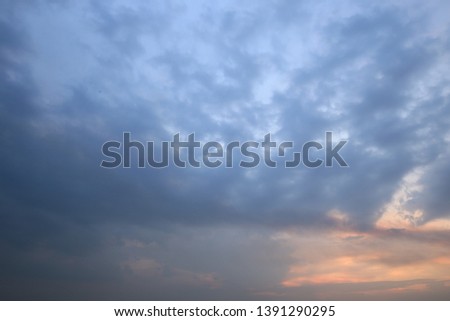 Sunset Sky Background , Colorful sky in twilight time background , dramatic twilight sky.