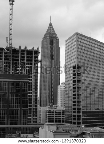 Skyscrapers rise in downtown Atlanta, Georgia.
