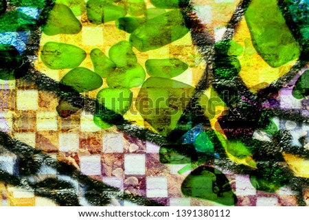 Photo manipulation with multiple images to create a vibrant abstract background with rich texture and detail. 